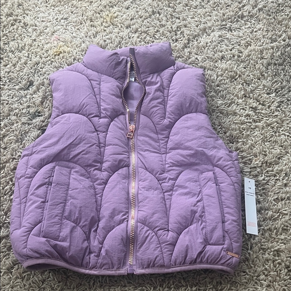 Purple Quilted Kids Vest